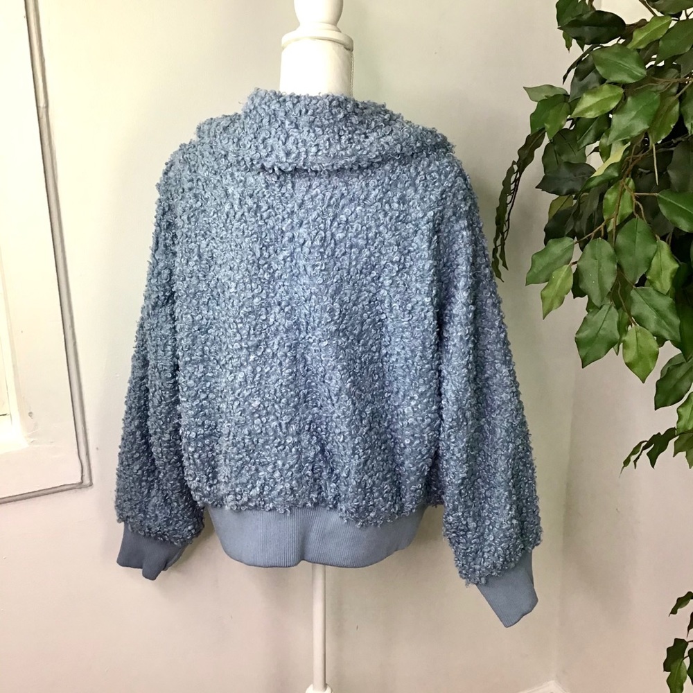 Ashley Stewart JOU JOU | Curly Sherpa Bomber Jacket - Picture 3 of 15